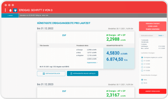 Comparison of contracts